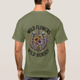 Vild Flowers Vild Horses T Shirt