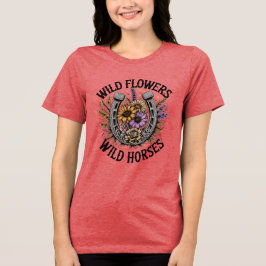 Vild Flowers Vild Horses T Shirt