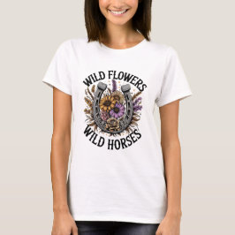 Vild Flowers Vild Horses T Shirt