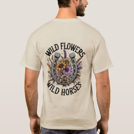Vild Flowers Vild Horses T Shirt