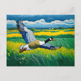 Vild flyger över blåsningsgam helg vykort