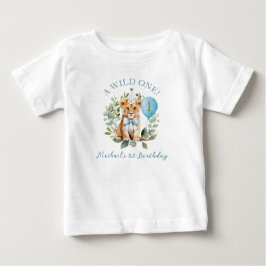 Vild födelsedag Lejon Pojke Födelsedag Blommig T-S T Shirt