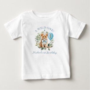 Vild födelsedag Lejon Pojke Födelsedag Blommig T-S T Shirt