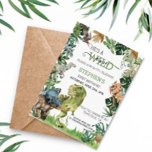 Vild födelsedagsdinosaurie Rovdinosaurie Tyrannosa