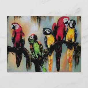 Vild för att tala om fallskärmsfel ~ Postcard Bird Vykort