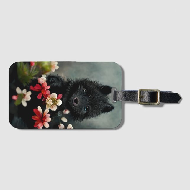 Vild för  av kutym blommigt för djurbagage bagagebricka (Framsida horisontal)