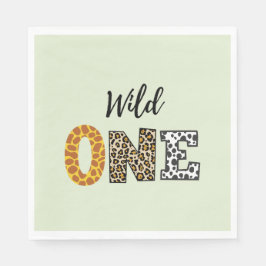 Vild för djurets kalligrafi grönt en pappersservett