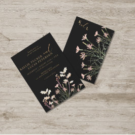 Vild för elegantens diagram - blomma | Svarta have Inbjudningar
