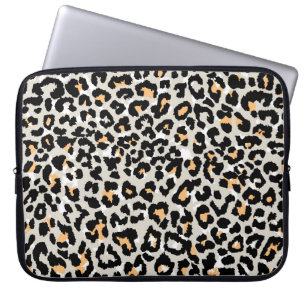 vild för färgaden i leopard mönster sömlös laptop fodral