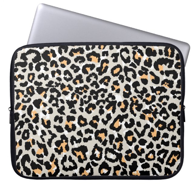 vild för färgaden i leopard mönster sömlös laptop fodral (Framsidan)