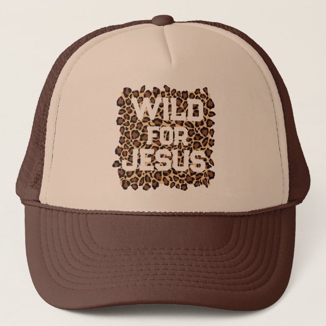 Vild För Jesus - Leopardycktryck Keps (Framsida)