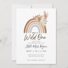 Vild för maternobutik en första födelsedag inbjudningar