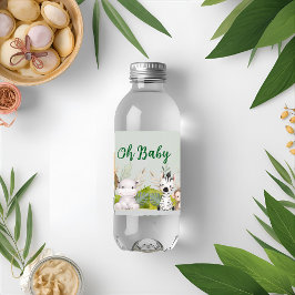 vild för regnbåge i djungel pojke vattenflaskor etikett