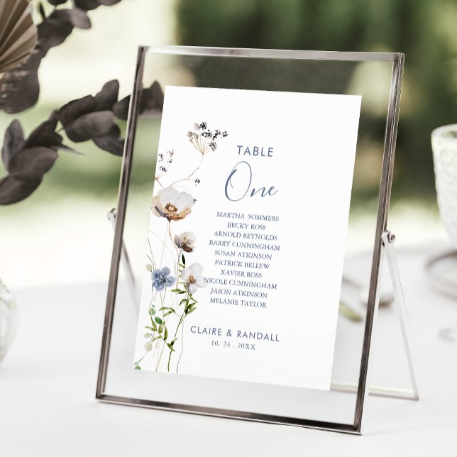 Vild Forest Blommigt Bordsnummer 1 Sittdiagram för (Skapare uppladdad)