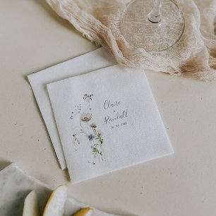 Vild Forest Blommigt Bröllop Napkins Pappersservett