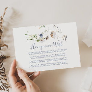 Vild Forest Blommigt Honeymoon Wish Tilläggskort