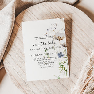 Vild Forest Blommigt Nuestra Boda Bröllop Inbjudningar