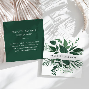 Vild Forest Botaniskt Fyrkantigt Visitkort
