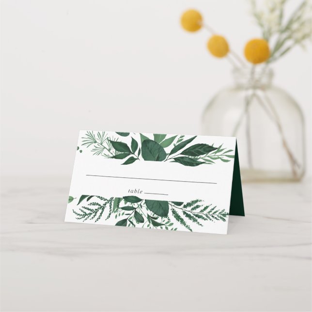 Vild Forest Bröllop Placeringskort (Framsida)