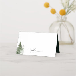 Vild Forest Gräs Bröllop Placeringskort