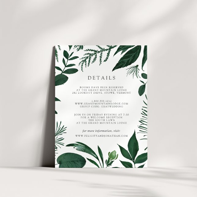 Vild Forest Guest-informationskort Tilläggskort (Skapare uppladdad)