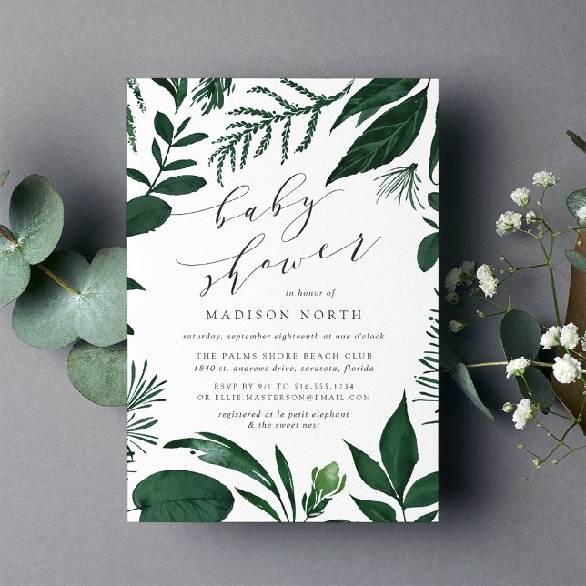 Vild Forest | Inbjudan till botaniskt babyskor (Skapare uppladdad)