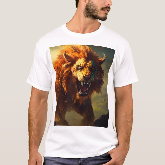 Vild förhistorisk kraft T-shirt. T Shirt (Framsida)