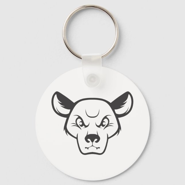 Vild Fossa Cat Nyckelring (Framsida)