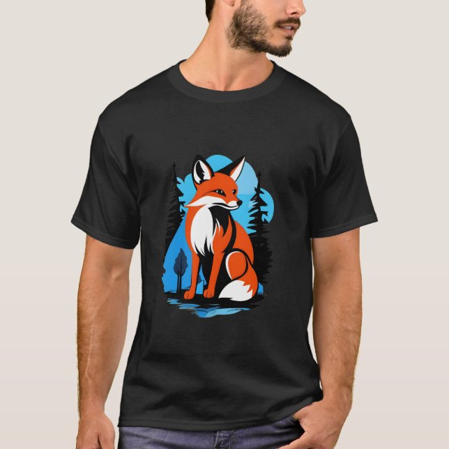 Vild Fox i naturliga livsmiljöer T Shirt (Framsida)