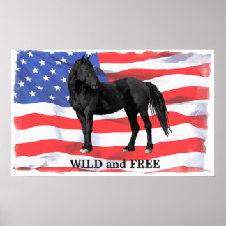 Vild & Free American Vild Horse Poster