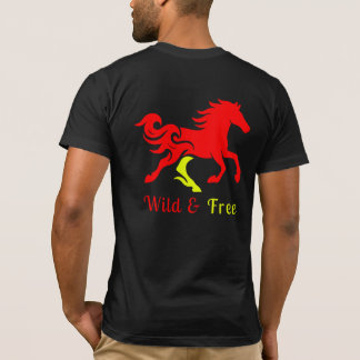 Vild & Free Horse Art Tribal Horse Lover's T Shirt