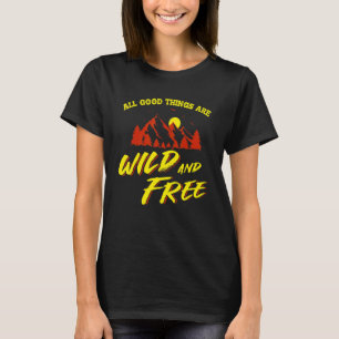 Vild Free Mountains Extreme Sports Mountai utomhus T Shirt