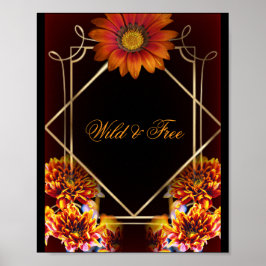 Vild & Fri Boho Blommig Poster