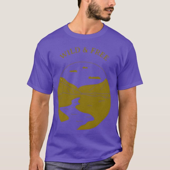 Vild fri camping pojke t shirt (Framsida)