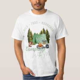 Vild • Fri • Jordad – Naturliga Campingvibbar T Shirt