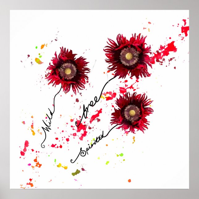 Vild-fria spiralformade vilder av disketter poster (Framsidan)