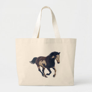 Vild Galloping Pinto American Paint Horse Jumbo Tygkasse