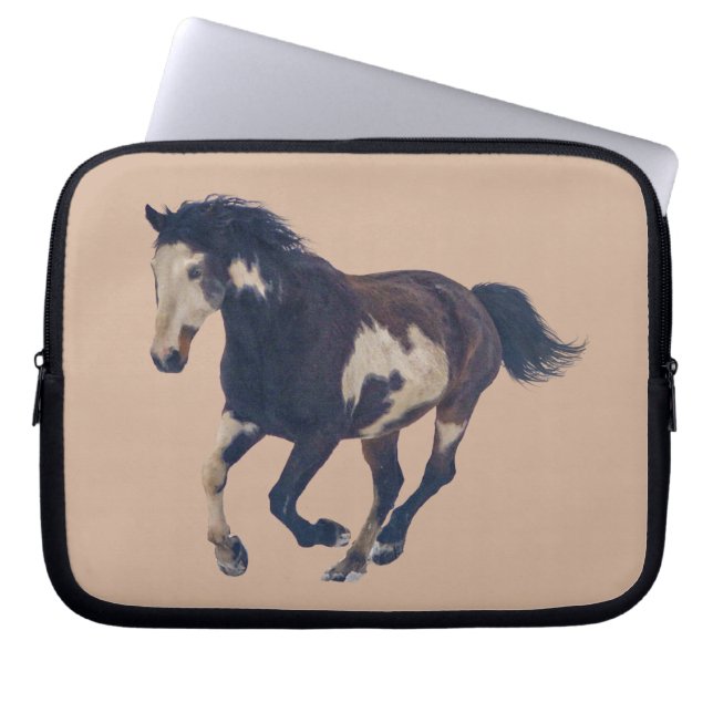 Vild Galloping Pinto American Paint Horse Laptop Fodral (Framsidan)
