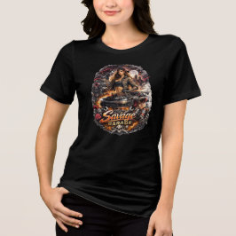 Vild garage anpassad tillverkare kvinnlig mekanike t shirt