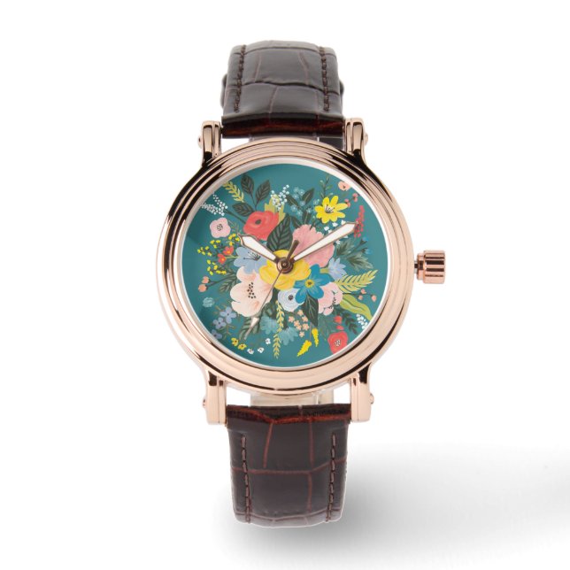 Vild Garden Flowers Armbandsur (Framsida)
