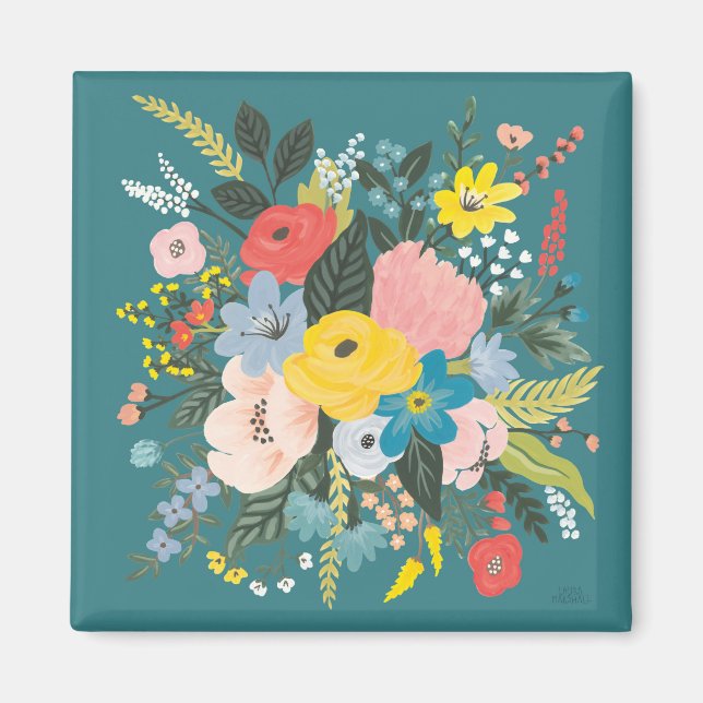 Vild Garden Flowers Magnet (Framsidan)