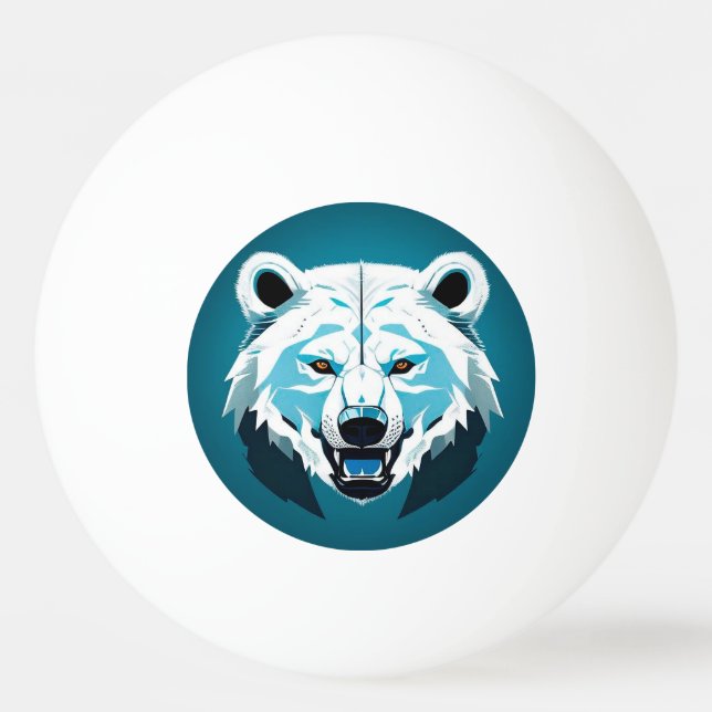 Vild geometrisk illustration av isbjörn pingisboll (Framsidan)