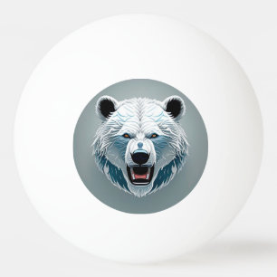 Vild geometrisk illustration av isbjörn pingisboll