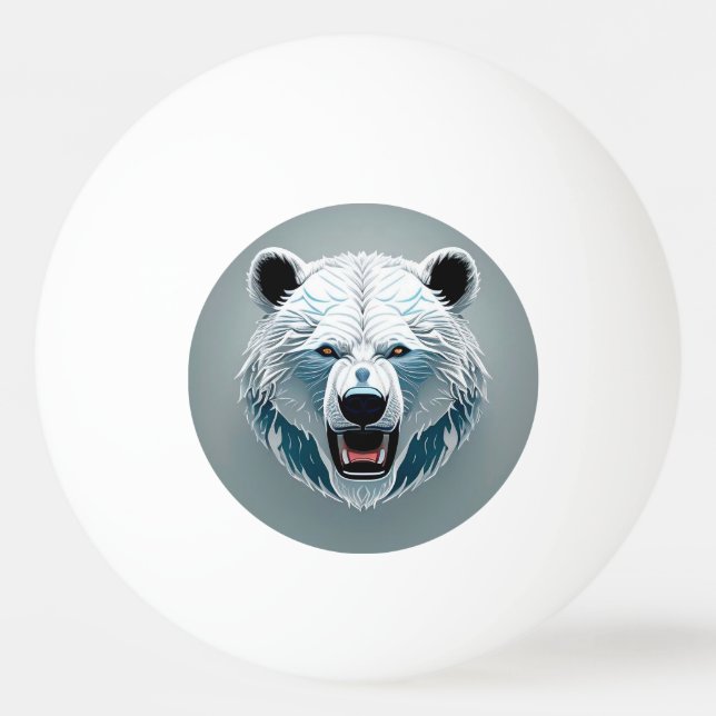Vild geometrisk illustration av isbjörn pingisboll (Framsidan)