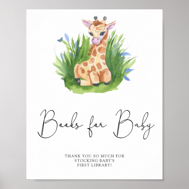 Vild giraff - böcker för bebis poster (Framsidan)
