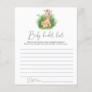 Vild Giraffe - Baby-bucket-lista