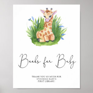Vild Giraffe - bokar för baby Poster