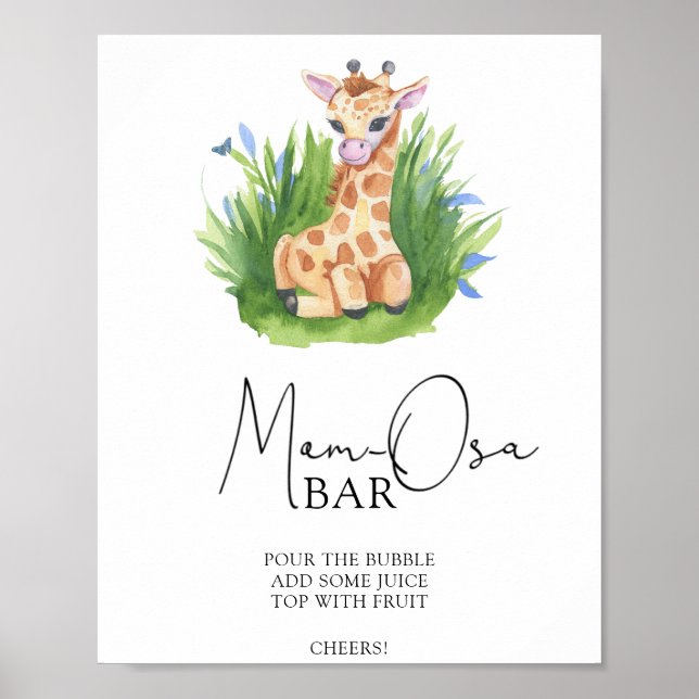 Vild Giraffe - Mamma-osa pub Poster (Framsidan)