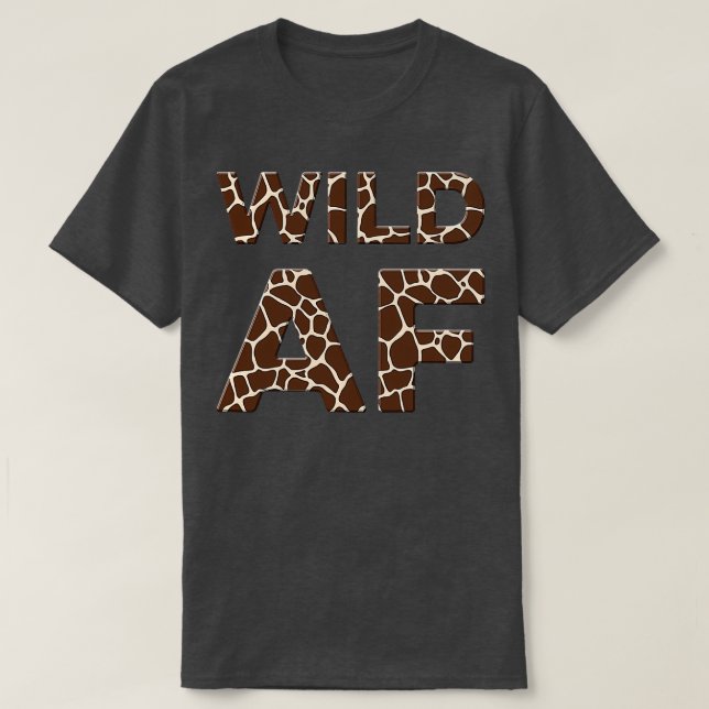 Vild girafftryck festdjur 2 t shirt (Design framsida)