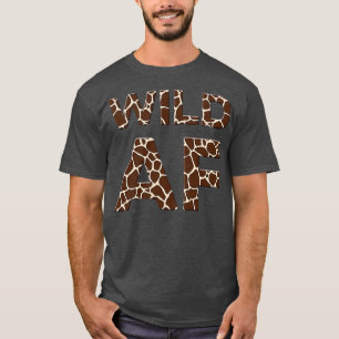 Vild girafftryck festdjur 2 t shirt